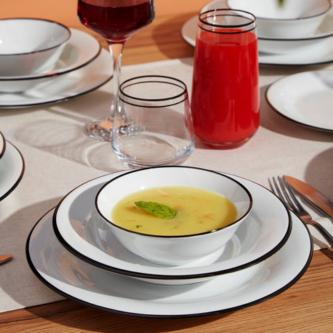 Black Line 21 cm 6 Parça Çukur Tabak