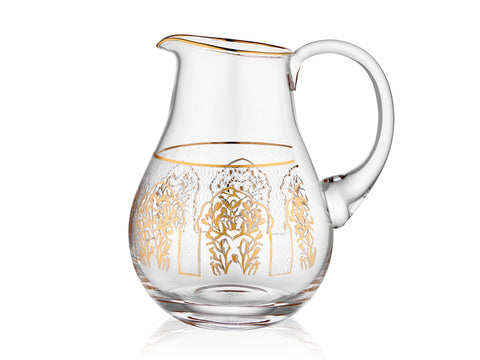 Florance 24 Ayar Altın Yaldızlı 1500 ml Cam Sürahi