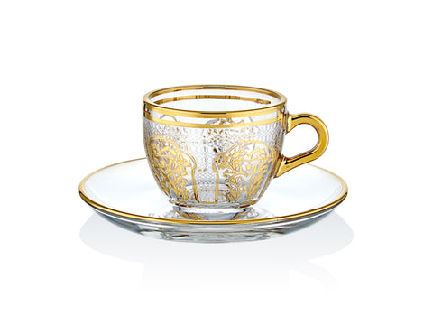 Florance 70 ml 12 Parça 6 Kişilik Cam Kahve Fincan Takımı