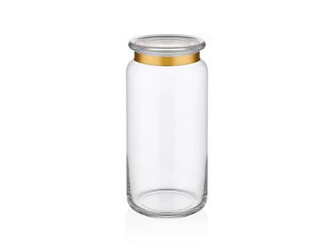 Keyif 20 cm 2 Parça Kapaklı Cam Kavanoz