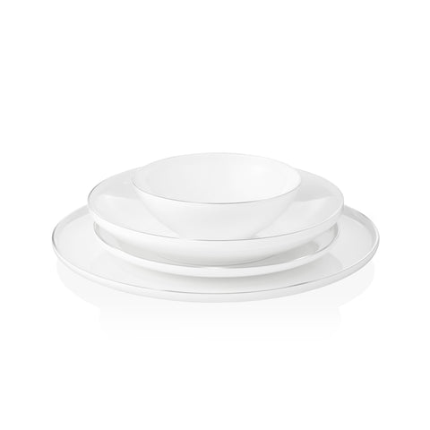 Luxe Platin 24 Parça 6 Kişilik Bone China Yemek Takımı