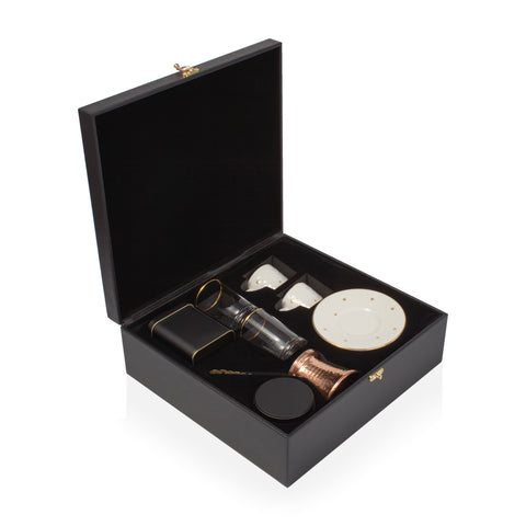 Decorium 9 Parça Altın Yaldızlı Yıldız Kahve Takımı